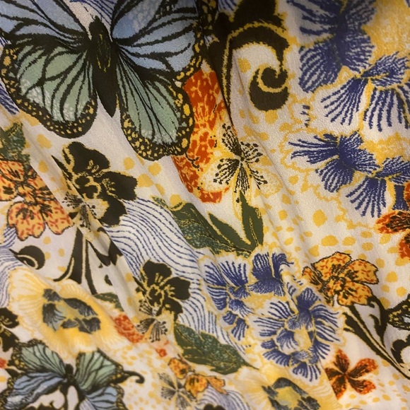 Buffalo Jeans Kerry Butterfly print maxi-dress SZ L - Picture 4 of 7